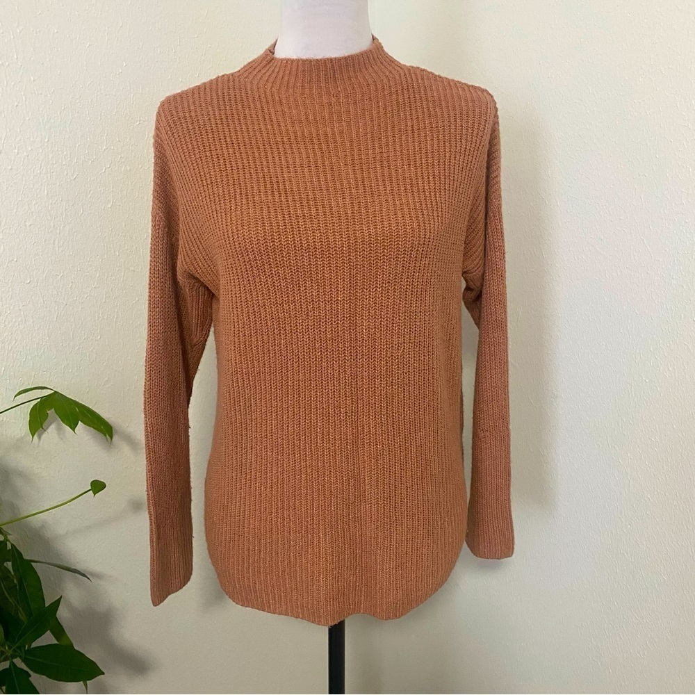 Forever 21 Womens Mock Neck Sweater Size Small Soft Comfy Mauve